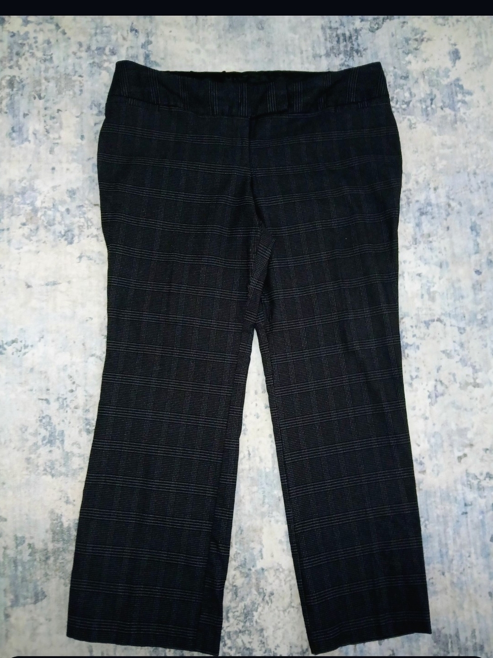 torrid Black Plaid Straight-Leg Dress Pants